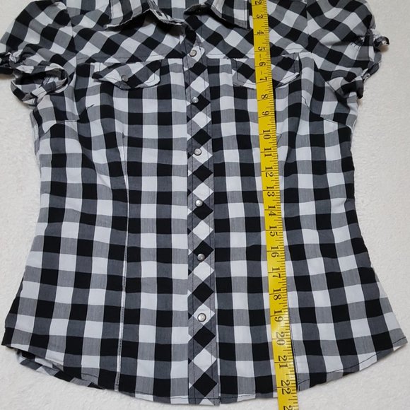 Ambiance Apparel Women´s Plaid Button Dow Shirt, Size M - Picture 14 of 15
